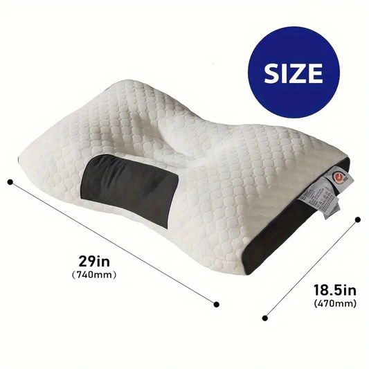 Buy 1 Get 1 Free, Total Of 2 PCS Soft Knitted Massage Neck Pillow - Adjustable Ergonomic Orthopedic Contour Support, High Quality Pillow Core,