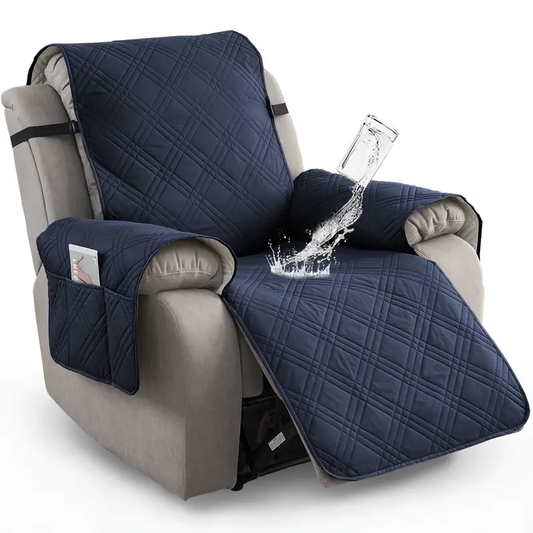 1pc 100% Waterproof Recliner Chair Cover, Non Slip Recliner Covers for Recliner Chair with Pocket, Pet Scratch-Resistant Sofa Slipcover,